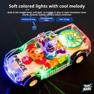 Car Toy Transparent Gear Police Car