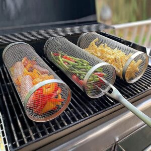 3 Pieces (Bbq Cage + Barbecue Fork + Hook) Portable