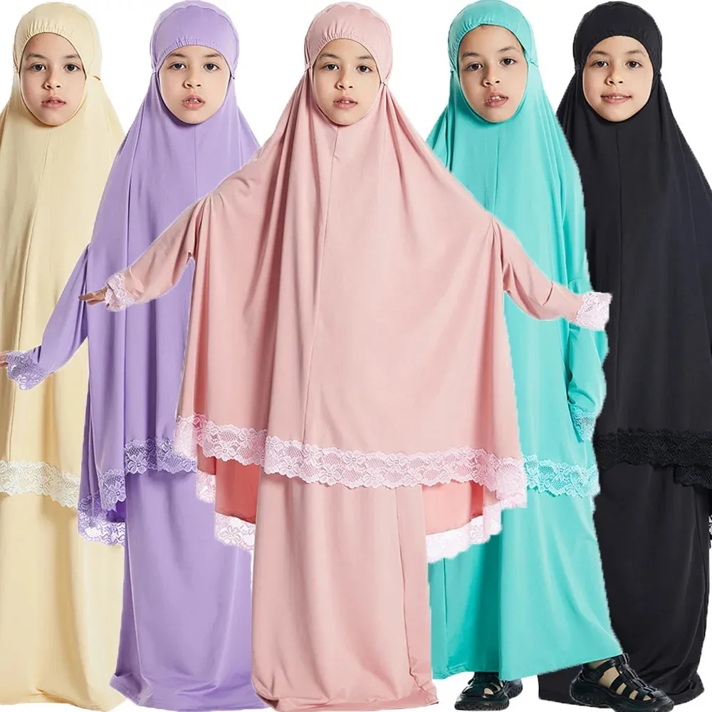 Muslim Kids Girls Hijab Dress