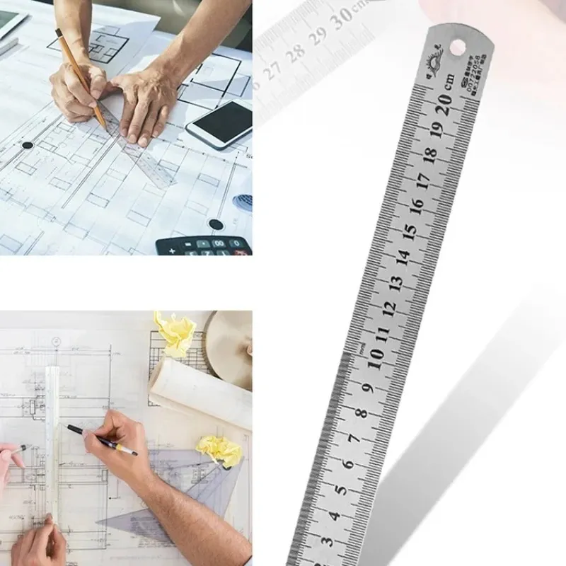 Metal Straight Ruler Stainless Steel