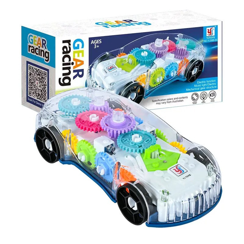 Car Toy Transparent Gear Police Car - Image 8
