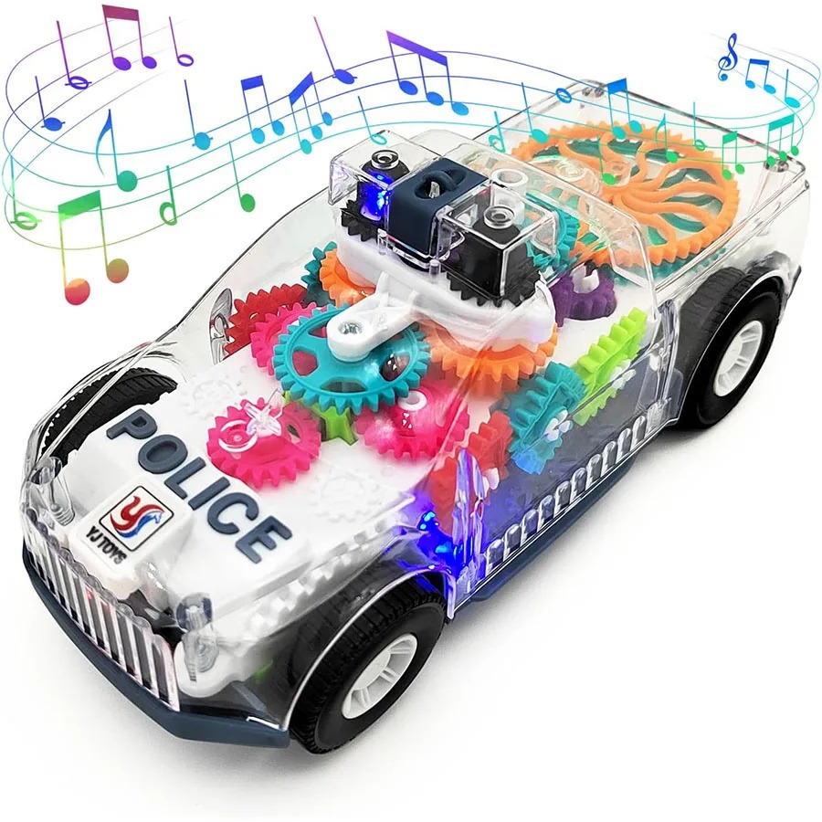 Car Toy Transparent Gear Police Car - Image 23