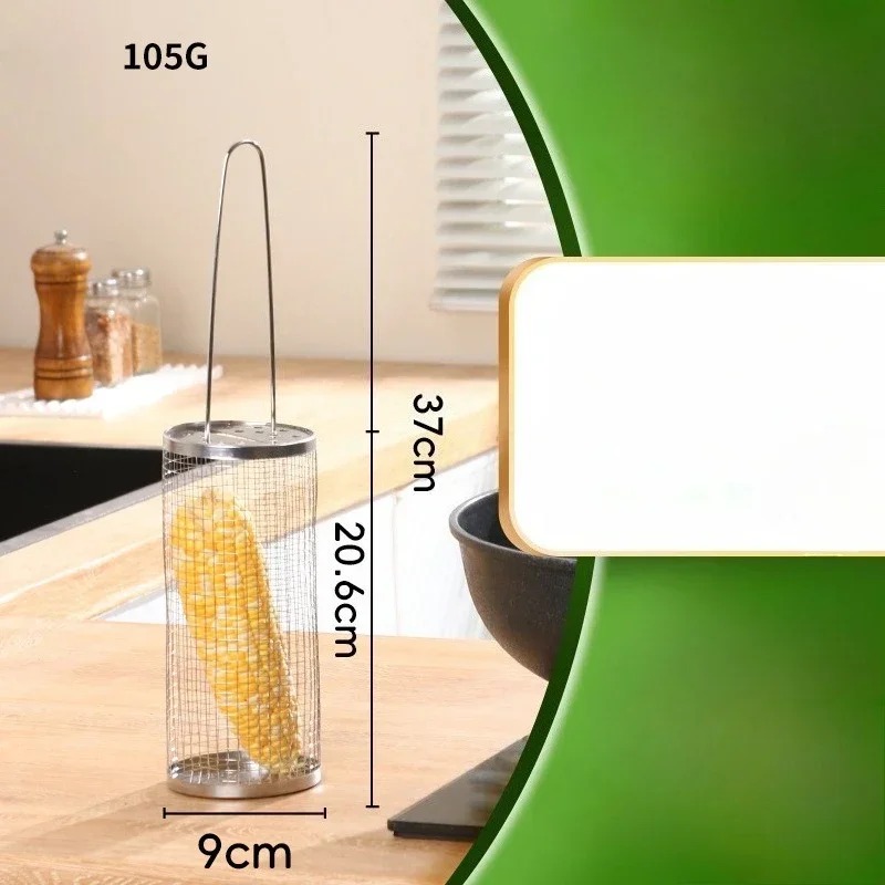 3 Pieces (Bbq Cage + Barbecue Fork + Hook) Portable - Image 8